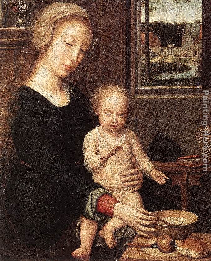 The Madonna of the Milk Soup painting - Gerard David The Madonna of the Milk Soup art painting